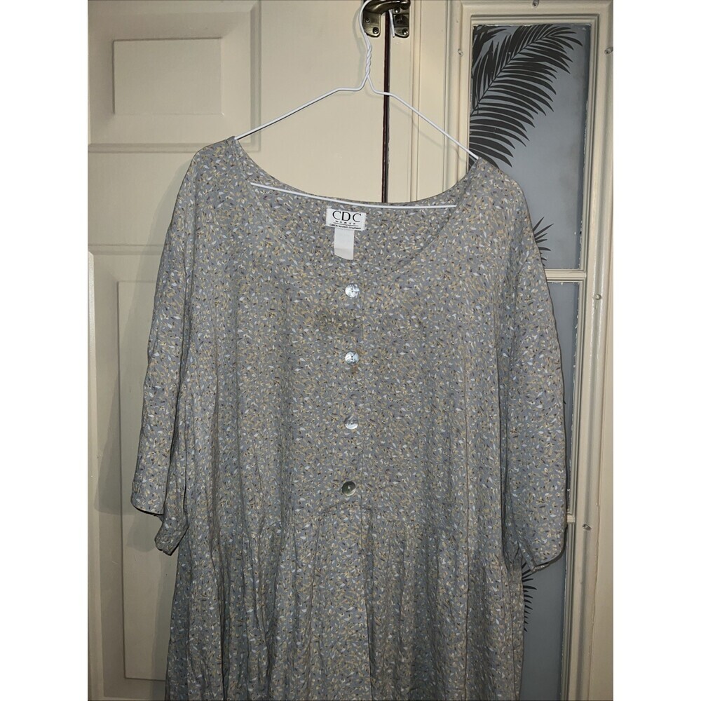 CDC Women Green Floral Button Up Plus Size 24 size 24